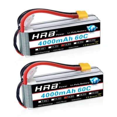 Batterie LiPo 4S 14,8 V 4000 mAh, connecteur XT60