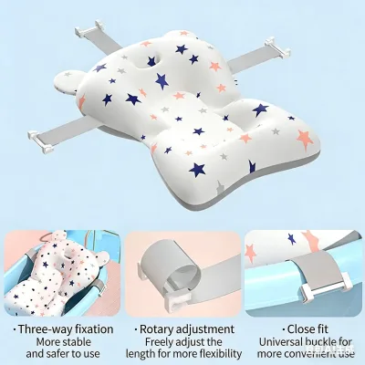 Coussin de bain pliable pour bébé en tissu