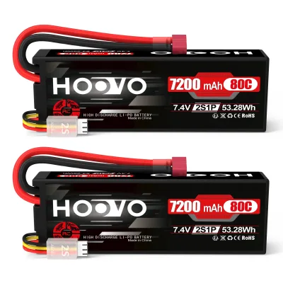 Lot de 2 batteries LiPo 2S 7,4 V 7200 mAh
