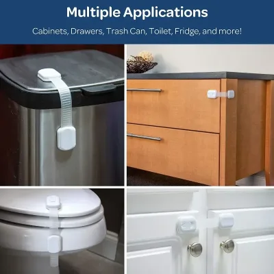 Serrure adhésive à sangle pour tiroir et armoire – image 3