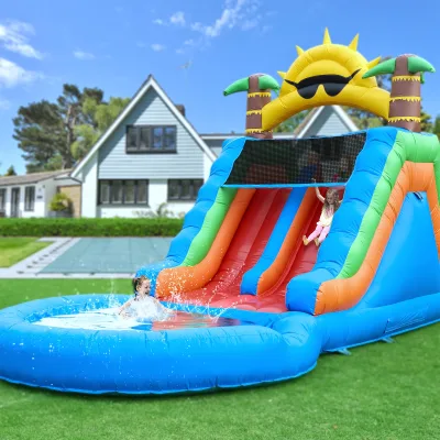 Toboggan gonflable aquatique en PVC